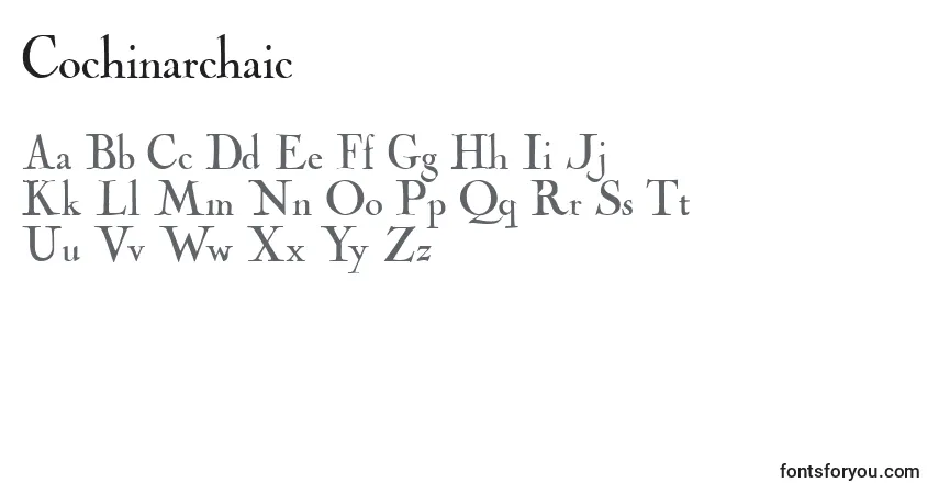 Schriftart Cochinarchaic – Alphabet, Zahlen, spezielle Symbole
