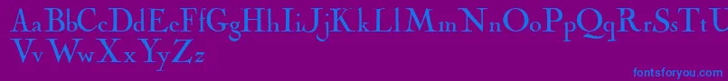 Cochinarchaic-Schriftart – Blaue Schriften auf violettem Hintergrund