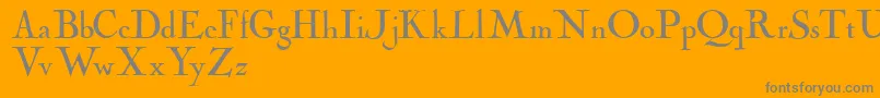 Cochinarchaic-Schriftart – Graue Schriften auf orangefarbenem Hintergrund