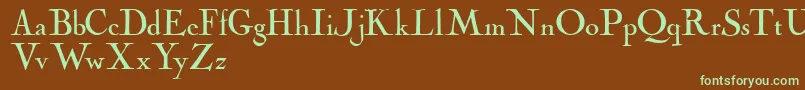 Cochinarchaic Font – Green Fonts on Brown Background