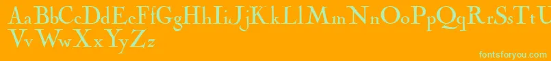 Cochinarchaic Font – Green Fonts on Orange Background