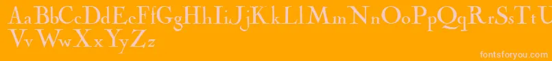 Cochinarchaic Font – Pink Fonts on Orange Background