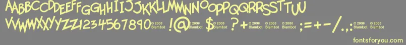 TwelveTonGoldfish Font – Yellow Fonts on Gray Background