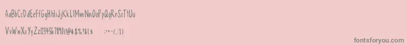 MixRego-Schriftart – Graue Schriften auf rosa Hintergrund