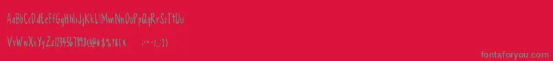 MixRego Font – Gray Fonts on Red Background