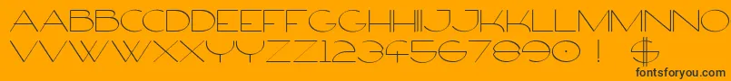 FirtyFree Font – Black Fonts on Orange Background