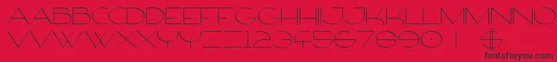 フォントFirtyFree – 赤い背景に黒い文字