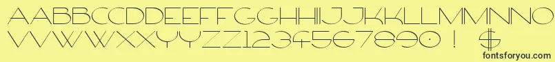 FirtyFree Font – Black Fonts on Yellow Background