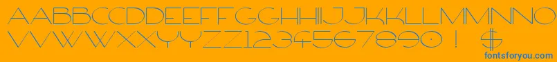 FirtyFree Font – Blue Fonts on Orange Background