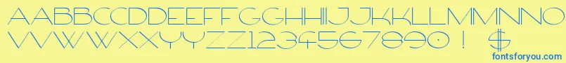 FirtyFree Font – Blue Fonts on Yellow Background