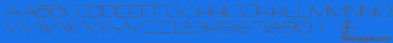 FirtyFree-Schriftart – Braune Schriften auf blauem Hintergrund