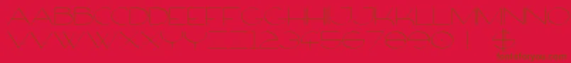 Police FirtyFree – polices brunes sur fond rouge