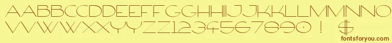 FirtyFree Font – Brown Fonts on Yellow Background