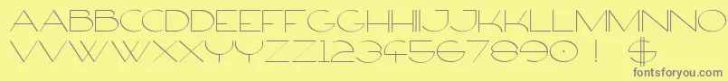 FirtyFree Font – Gray Fonts on Yellow Background