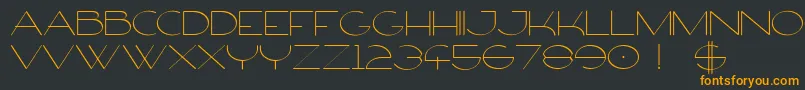 FirtyFree Font – Orange Fonts on Black Background