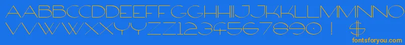 FirtyFree Font – Orange Fonts on Blue Background