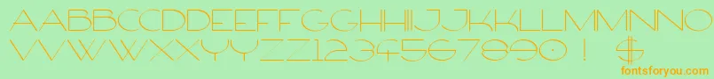 FirtyFree-Schriftart – Orangefarbene Schriften auf grünem Hintergrund