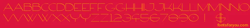 FirtyFree Font – Orange Fonts on Red Background