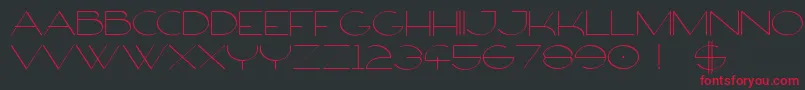 フォントFirtyFree – 黒い背景に赤い文字