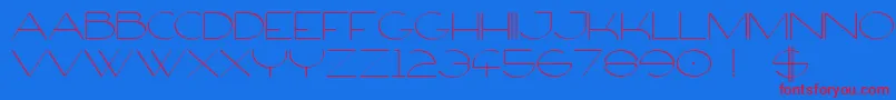 FirtyFree-Schriftart – Rote Schriften auf blauem Hintergrund