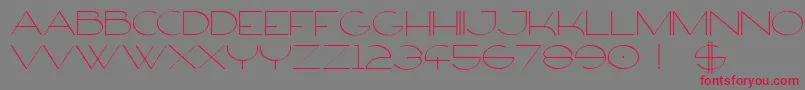 フォントFirtyFree – 赤い文字の灰色の背景