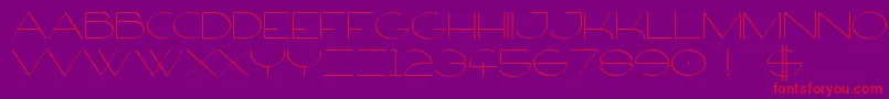 FirtyFree-Schriftart – Rote Schriften auf violettem Hintergrund