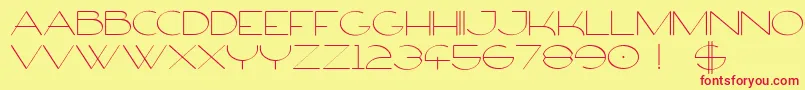 FirtyFree-Schriftart – Rote Schriften auf gelbem Hintergrund