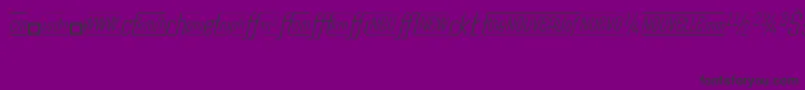 CasestudynooneLtLightItalicAlternate-Schriftart – Schwarze Schriften auf violettem Hintergrund