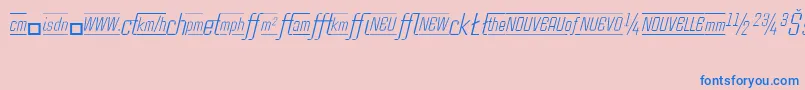 CasestudynooneLtLightItalicAlternate Font – Blue Fonts on Pink Background