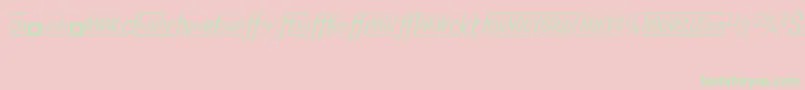 CasestudynooneLtLightItalicAlternate-Schriftart – Grüne Schriften auf rosa Hintergrund