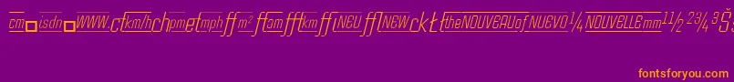 CasestudynooneLtLightItalicAlternate Font – Orange Fonts on Purple Background