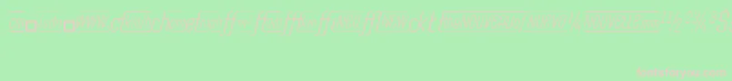 CasestudynooneLtLightItalicAlternate-fontti – vaaleanpunaiset fontit vihreällä taustalla