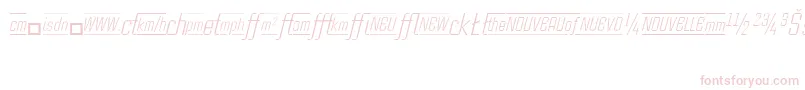 フォントCasestudynooneLtLightItalicAlternate – 白い背景にピンクのフォント