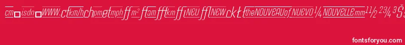 フォントCasestudynooneLtLightItalicAlternate – 赤い背景に白い文字