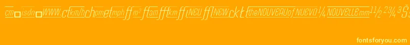 フォントCasestudynooneLtLightItalicAlternate – オレンジの背景に黄色の文字