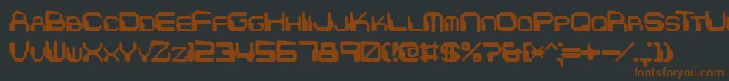 Chintzy-Schriftart – Braune Schriften auf schwarzem Hintergrund