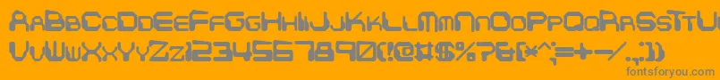 フォントChintzy – オレンジの背景に灰色の文字