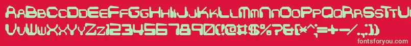 Czcionka Chintzy – zielone czcionki na czerwonym tle