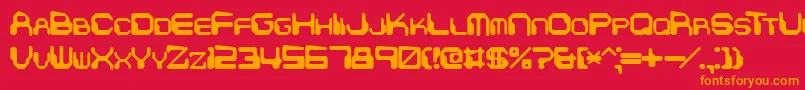 Chintzy Font – Orange Fonts on Red Background