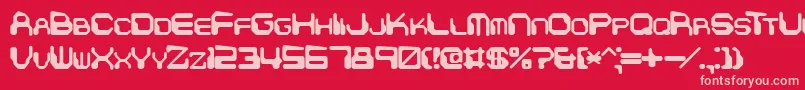 Chintzy Font – Pink Fonts on Red Background