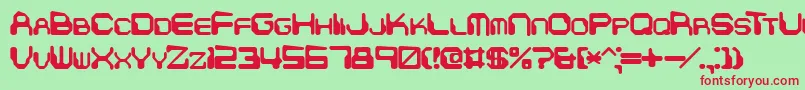 Chintzy Font – Red Fonts on Green Background