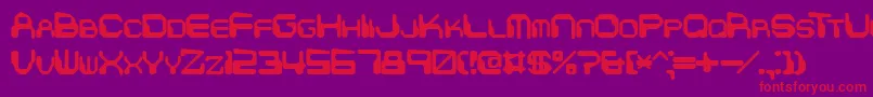 Chintzy Font – Red Fonts on Purple Background