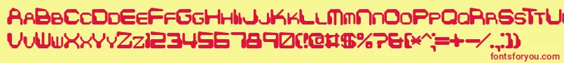 Chintzy Font – Red Fonts on Yellow Background
