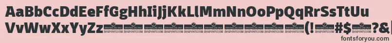 フォントDomotikaHeavyTrial – ピンクの背景に黒い文字