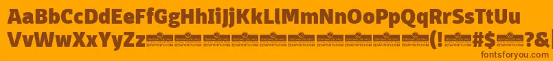 DomotikaHeavyTrial Font – Brown Fonts on Orange Background