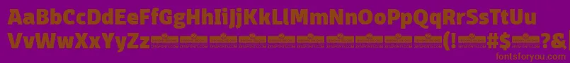 DomotikaHeavyTrial-Schriftart – Braune Schriften auf violettem Hintergrund