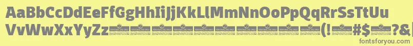 DomotikaHeavyTrial Font – Gray Fonts on Yellow Background