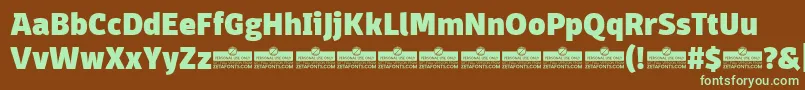 DomotikaHeavyTrial Font – Green Fonts on Brown Background