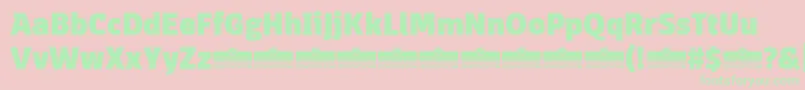 DomotikaHeavyTrial-Schriftart – Grüne Schriften auf rosa Hintergrund