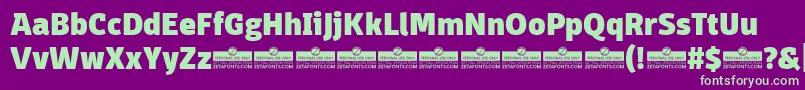 フォントDomotikaHeavyTrial – 紫の背景に緑のフォント